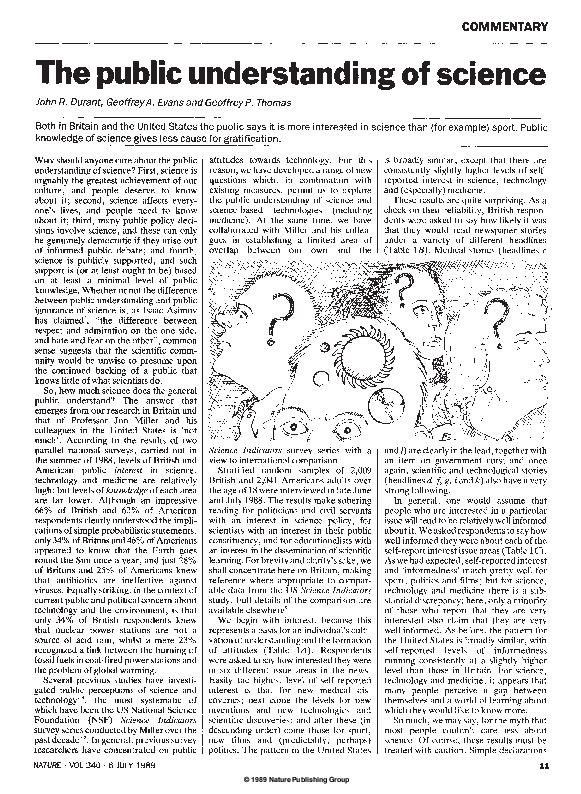 (PDF) The public understanding of science
