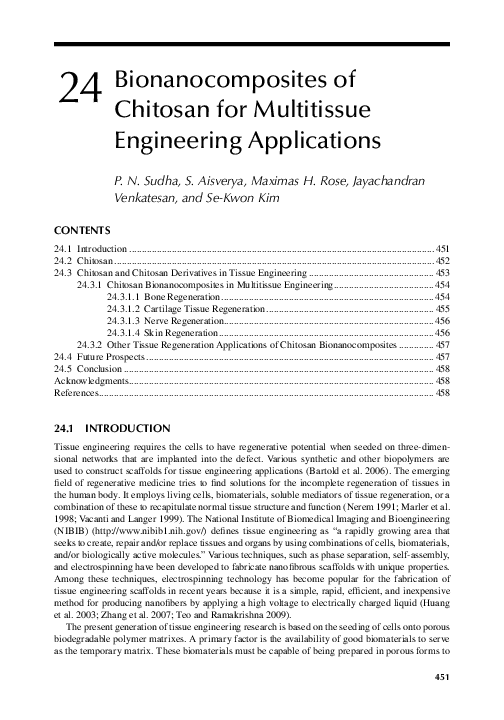(PDF) Bionanocomposites of Chitosan for Multitissue Engineering ...