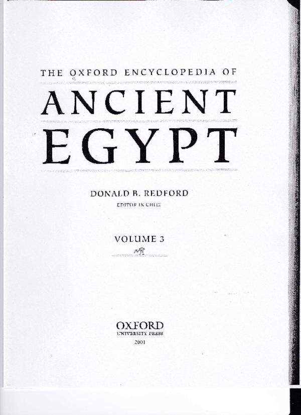 (PDF) Taxation, in Oxford Encyclopedia of Ancient Egypt vol. 3 (2001)