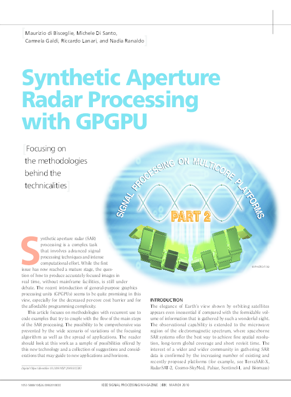 (PDF) Synthetic Aperture Radar Processing with GPGPU Riccardo Lanari Academia.edu