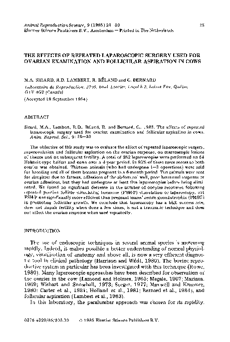 (PDF) The effects of repeated laparoscopic surgery used for ovarian ...