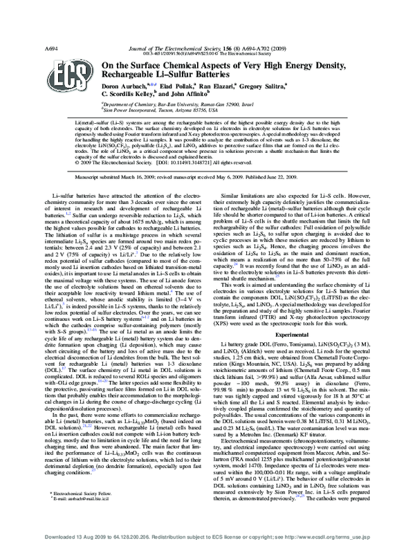 (PDF) On the Surface Chemical Aspects of Very High Energy Density ...