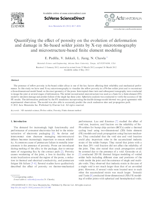 (PDF) Quantifying the effect of porosity on the evolution of ...