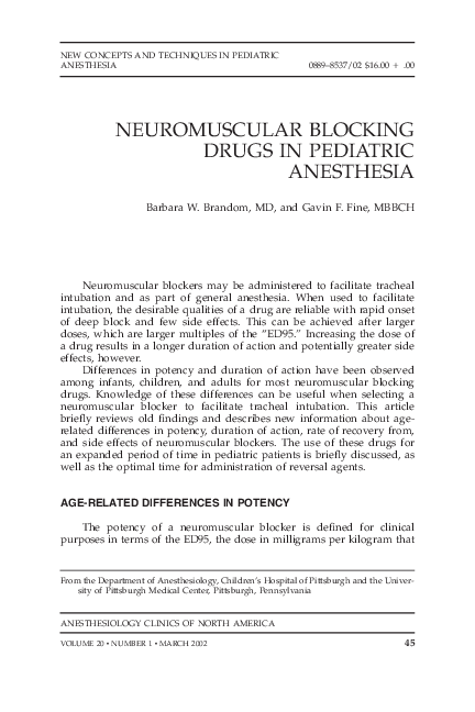 Neuromuscular blockade protocol image