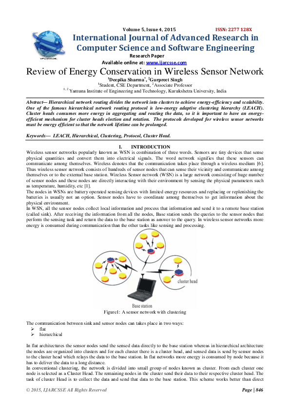 (PDF) Review of Energy Conservation in Wireless Sensor Network
