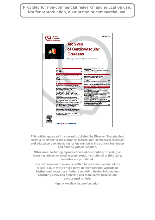 (PDF) Recent advances in metabolic syndrome and cardiovascular disease