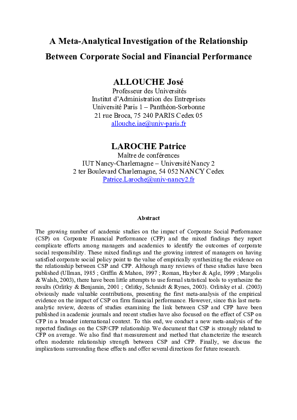 (PDF) A Meta-Analytical Investigation of the Relationship Between ...
