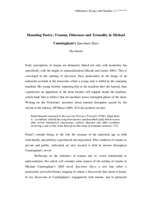 (PDF) (2010) ‘Haunting Poetry Trauma, Otherness and Textuality in