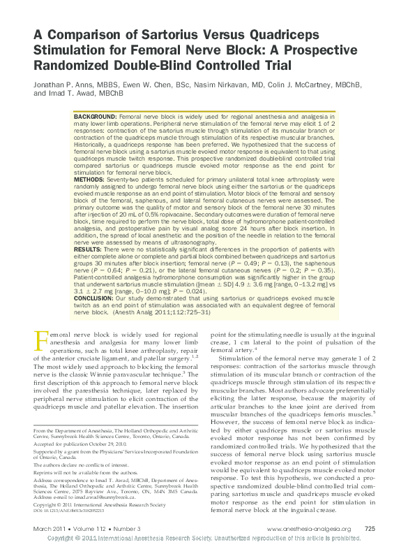 Femoral nerve dermatome picture