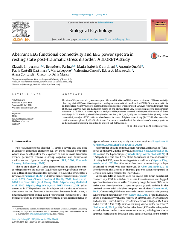 (PDF) Aberrant EEG functional connectivity and EEG power spectra in ...