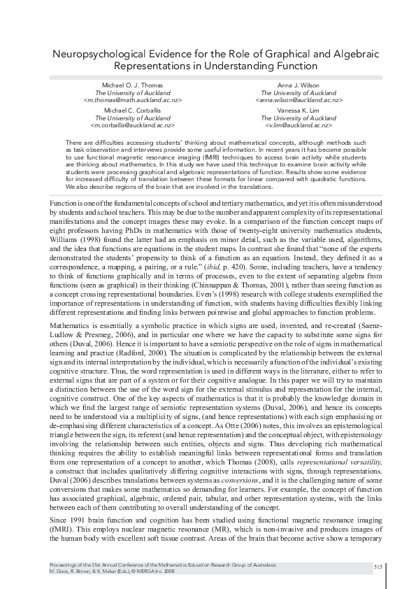 (PDF) Neuropsychological evidence for the role of graphical and ...