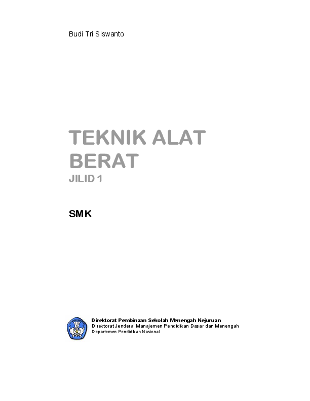 (PDF) Teknik Alat Berat Jilid 1