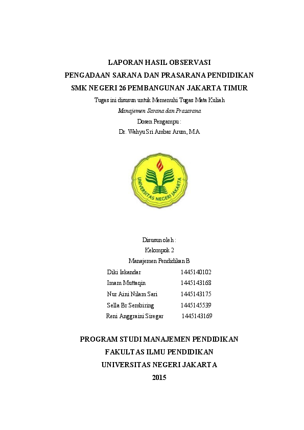 Contoh Laporan Sarana Dan Prasarana Kantor Nusagates