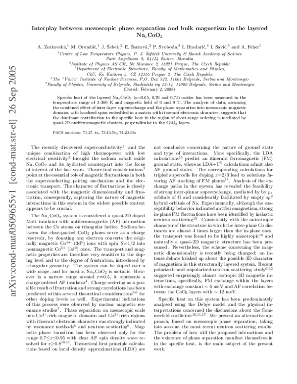 (PDF) Interplay between mesoscopic phase separation and bulk magnetism ...