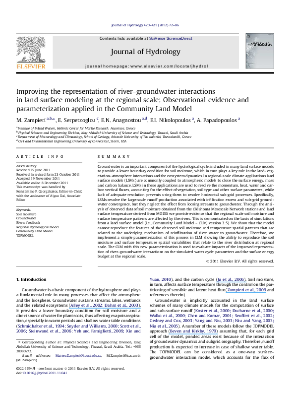 (PDF) Improving the representation of river–groundwater interactions in ...