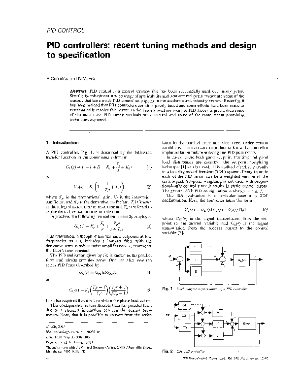 (PDF) PID Tuning Methods