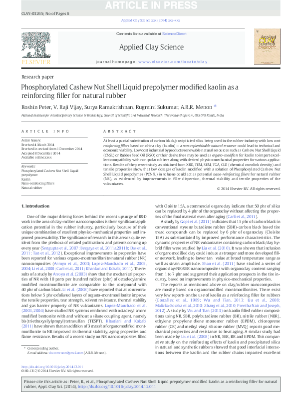 (PDF) Applied clay science
