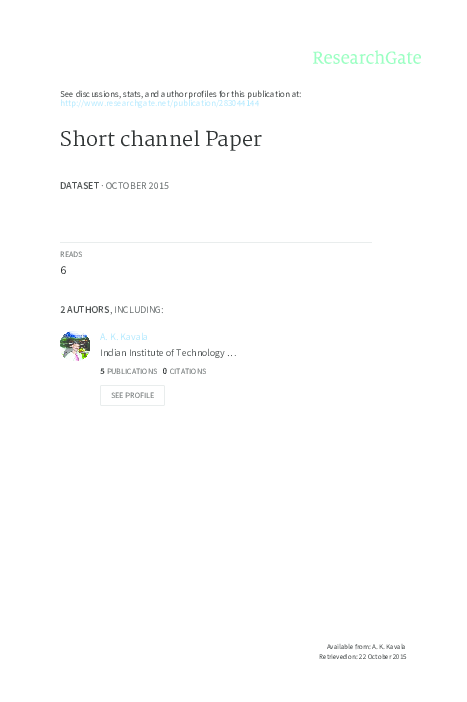 (PDF) Short channel Paper