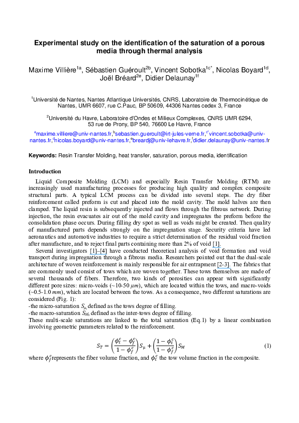 (PDF) Experimental Study on the Identification of the Saturation of a ...