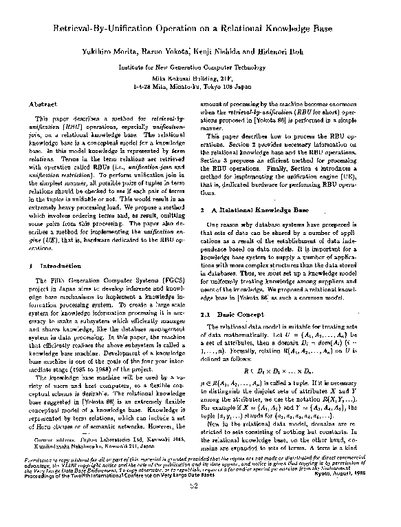 (PDF) Retrieval-by-unification operation on a relational knowledge base