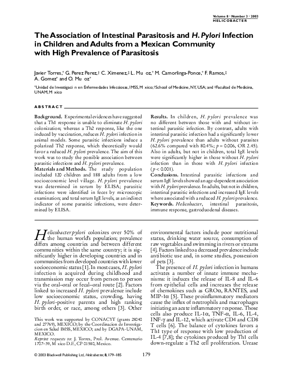 parasitosis gastrointestinal
