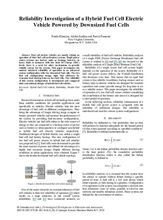 (PDF) Reliability Investigation of a Hybrid Fuel Cell Electric Vehicle ...