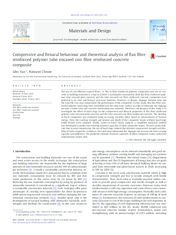 (PDF) Compressive and flexural behaviour and theoretical analysis of ...