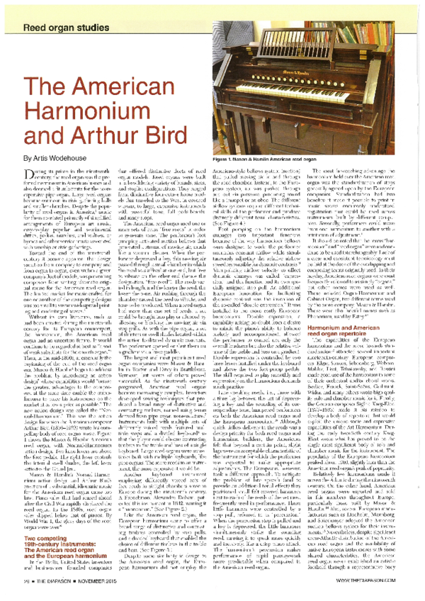 (PDF) The American Harmonium and Arthur Bird