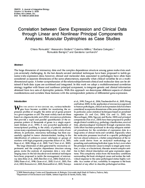 (PDF) Correlation between Gene Expression and Clinical Data through ...