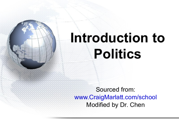 (PPT) Introduction to Politics