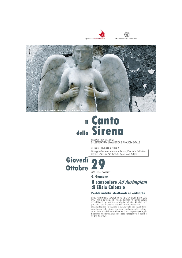 (PDF) Il canzoniere 'Ad Aurimpiam' di Elisio Calenzio. Problematiche