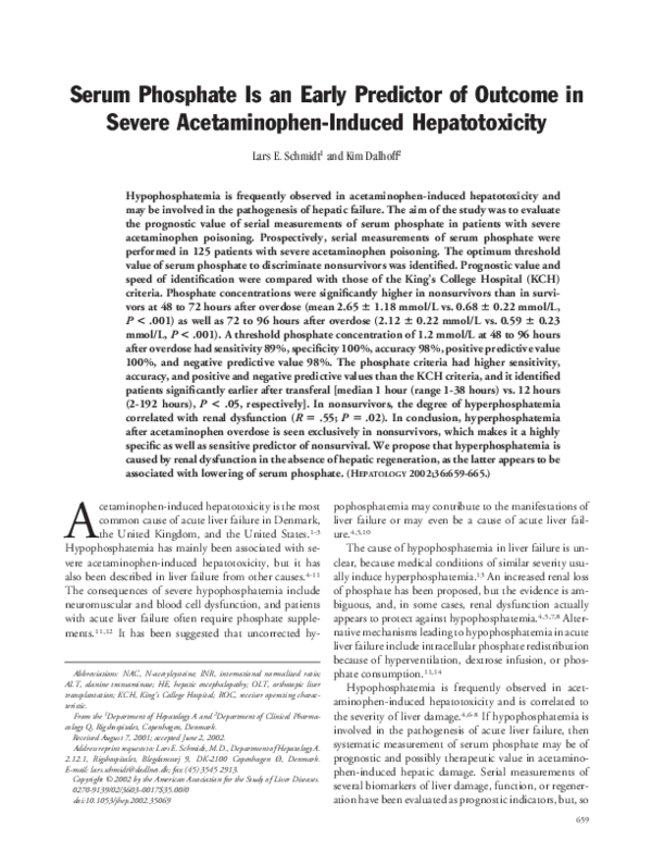 (PDF) Serum phosphate is an early predictor of in severe