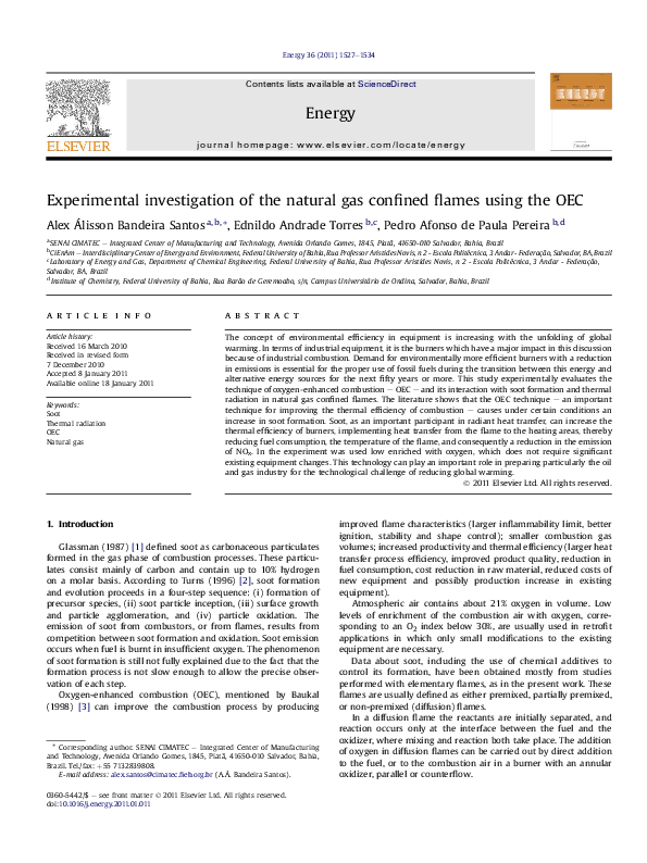 (PDF) Experimental investigation of the natural gas confined flames ...