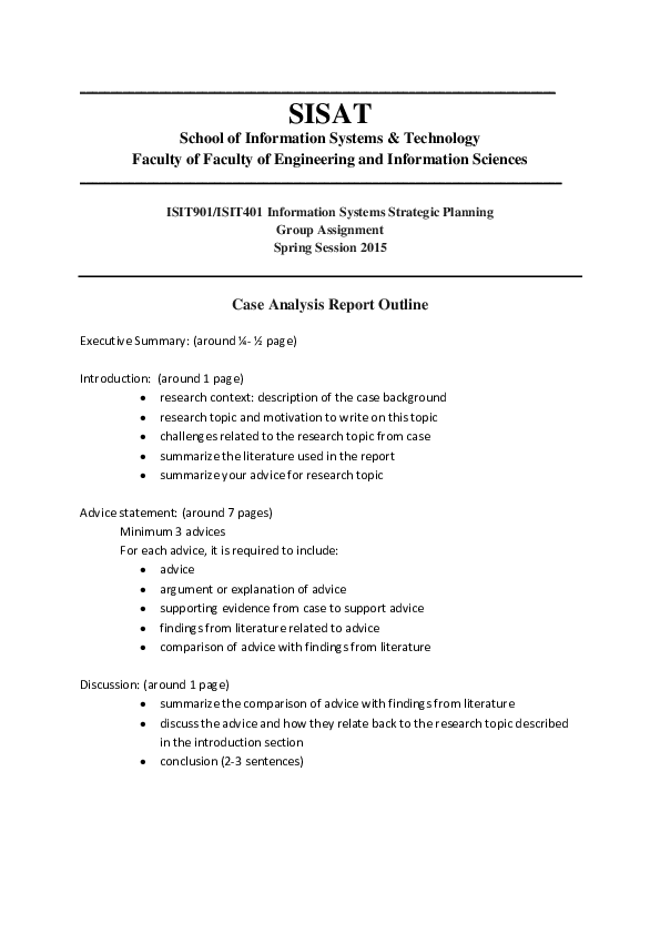(PDF) Case Analysis Report Structure