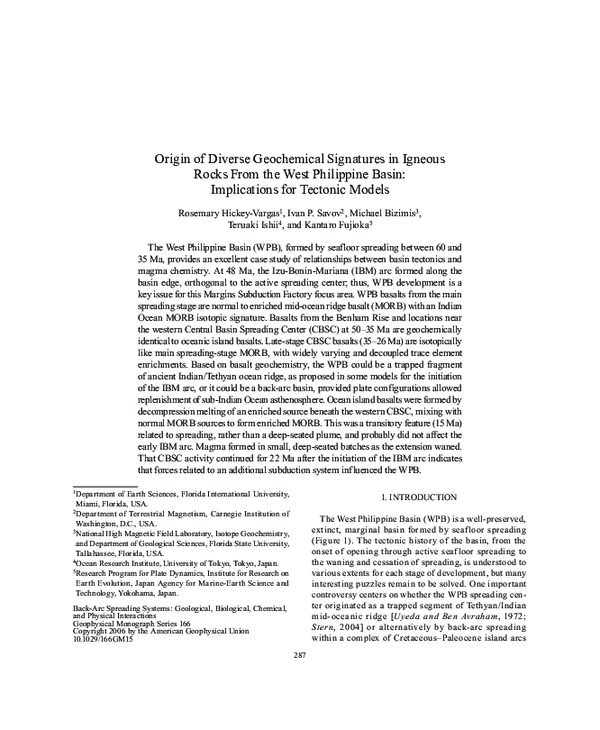 (PDF) Origin of diverse geochemical signatures in igneous rocks from ...