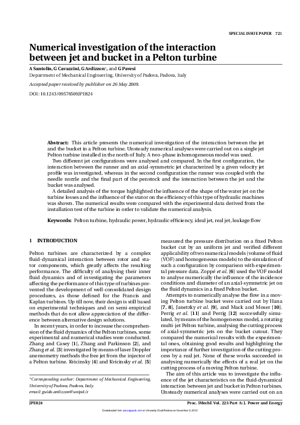 (PDF) Numerical investigation of the interaction between jet and bucket ...