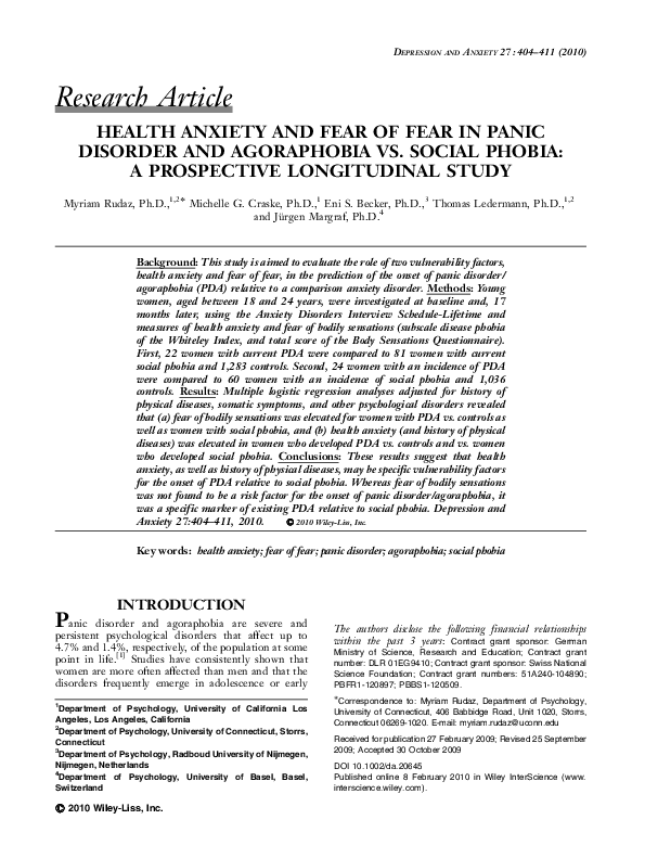 Agoraphobia scale pdf image