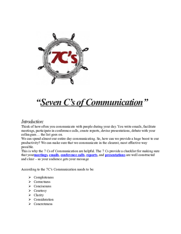 (DOC) Seven C