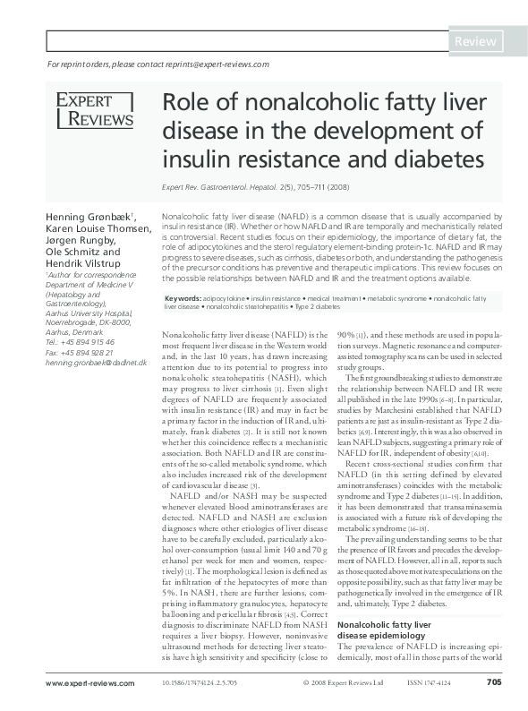 (PDF) Role of nonalcoholic fatty liver disease in the development of ...