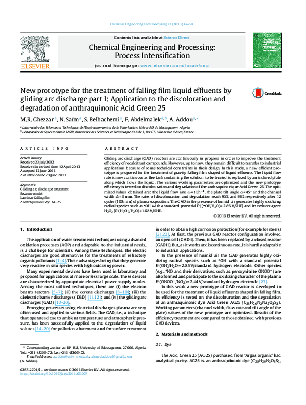 (PDF) New prototype for the treatment of falling film liquid effluents ...