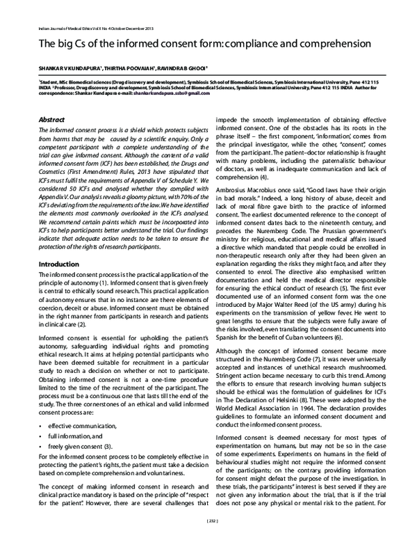 (PDF) The Big C of Informed Consent