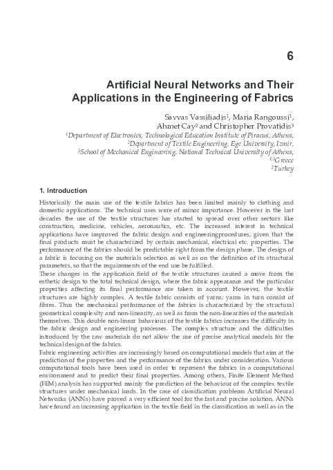 (PDF) Artificial Neural Networks and Their Applications in the ...