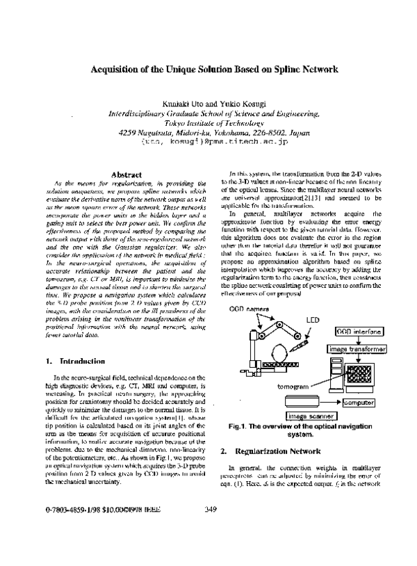 (PDF) Acquisition of the Unique Solution Based on Spline Network