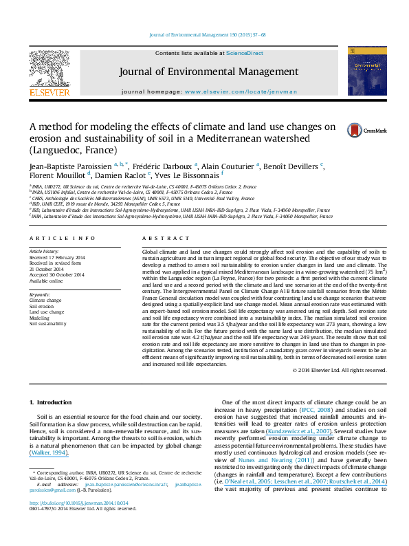 (PDF) A method for modeling the effects of climate and land use changes ...