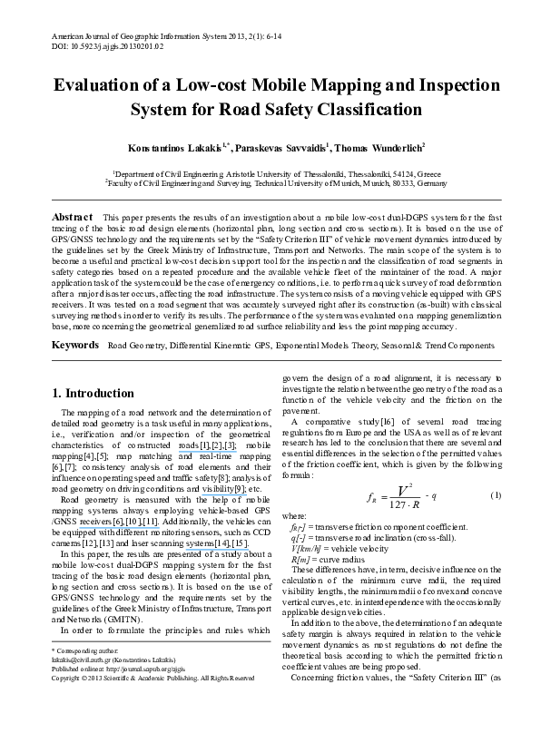 (PDF) Evaluation of a Low-cost Mobile Mapping and Inspection System for ...