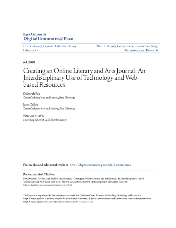 (PDF) Creating an Online Literary and Arts Journal: An ...