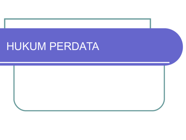 (PPT) Pengertian Hukum Perdata
