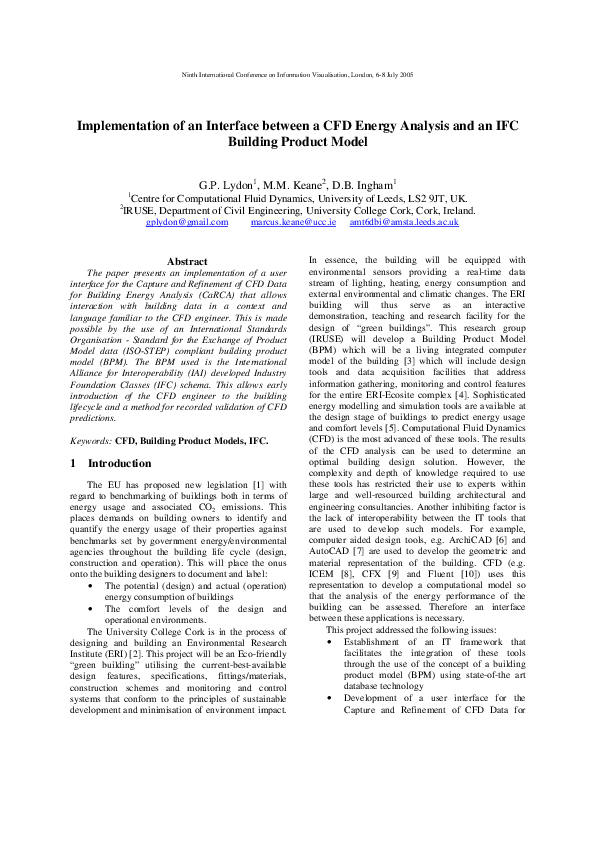 (PDF) Implementation of an interface between a CFD energy analysis and ...