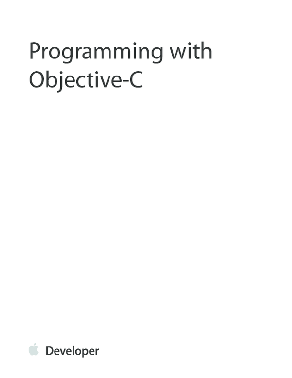 (PDF) Programming with Objective-C