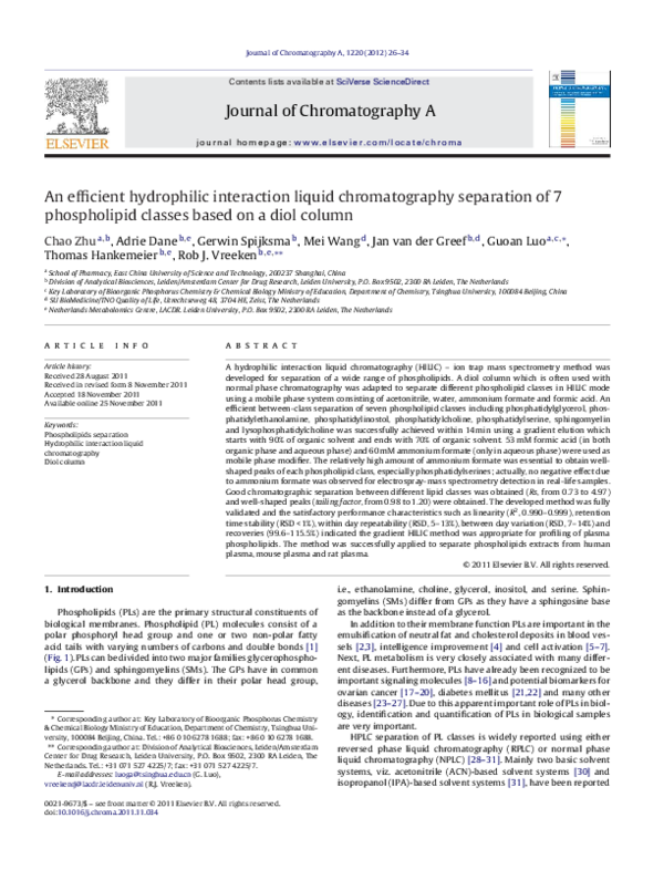 (PDF) An efficient hydrophilic interaction liquid chromatography